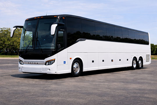 56-passenger charter bus available for charter in Johnstown, OH